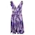 Dolce & Gabbana Robe florale smockée en coton violet  ref.1291661