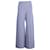 Pantalón ancho estampado Sportmax en viscosa azul marino Fibra de celulosa  ref.1291672