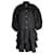 Vestido de tafetán escalonado con mangas abullonadas de Comme Des Garcons en poliéster negro  ref.1291745