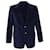 Gucci Single-Breasted Velvet Blazer in Navy Blue Cotton  ref.1291757