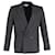 Blazer Saint Laurent a rayas con botonadura forrada en algodón gris  ref.1291760