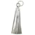 Jil Sander Tassel Keychain in Silver Leather Metallic  ref.1291778