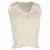 Max Mara Rib-Knit V-Neck Top in Beige Cotton  ref.1291784