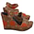 Sandálias de cunha com estampa de bolinhas Marni em couro multicolorido  ref.1291813