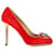 Zapatos de tacón Charlotte Olympia Aries Cosima en ante rojo Roja Suecia  ref.1291815