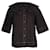 Blusa Ganni Bubi com gola e botões em algodão preto  ref.1291819