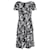 Prada Printed Short Sleeve Dress in Black Cotton  ref.1291823