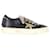 Golden Goose Hi Star with Metallic Star Sneakers in Black/Gold Leather   ref.1291834
