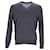 Ermenegildo Zegna V-Ausschnitt-Pullover aus grauem Kaschmir Schwarz Wolle  ref.1291857