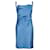 Vestido lencero fruncido Nanushka en poliéster azul  ref.1291860