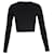 Proenza Schouler Cropped Long Sleeve Top in Black Cotton  ref.1291864