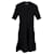 Vestido de punto con ribete festoneado Sandro en viscosa negra Negro Poliéster  ref.1291913