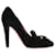 Zapatos de tacón alto con borlas Gucci en ante negro Suecia  ref.1291953