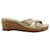 Jimmy Choo Prima Cork Wedge in Gold Leather Golden  ref.1292007