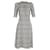 Robe midi Dolce & Gabbana pied-de-poule en coton noir et blanc  ref.1292019