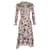 Robe mi-longue à imprimé floral Vilshenko en soie multicolore  ref.1292021