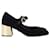 Zapatos Mary Jane con tacón dorado de Dolce & Gabbana en lana negra Negro  ref.1292023