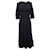 Robe midi en crêpe à surpiqûres contrastées Victoria Beckham en viscose noire Polyester  ref.1292065