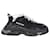 Everyday Balenciaga Clear Sole Triple S Sneakers in Black Polyester  ref.1292090