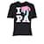 Camiseta clássica Palm Angels I Love PA em algodão preto  ref.1292124