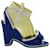 Marc Jacobs Bow Wedge Sandals in Blue Canvas  Cloth  ref.1292133
