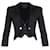 Alexander McQueen – Kurze Distressed-Jacke aus schwarzer Baumwolle  ref.1292141