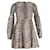 Ganni Shirred Mini Dress in Animal Print Cotton  ref.1292167
