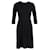 Vestido con falda plisada de algodón negro de Ganni  ref.1292173