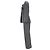 Ensemble de costume boot-cut rayé Ganni en polyester gris - vue 2