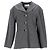 Ensemble de costume boot-cut rayé Ganni en polyester gris - vue 4