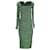 Ganni Square Neck Knitted Dress in Green Viscose Cellulose fibre  ref.1292225