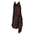 The Attico Mini-robe à imprimé zèbre en viscose marron Fibre de cellulose  ref.1292235