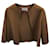 Saint Laurent Cropped Jacket in Brown Cashmere Wool  ref.1292254