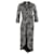 Ganni – Bedrucktes Wickelkleid aus schwarzer Viskose mit Blumenmuster Polyester  ref.1292259