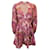 Mini abito a portafoglio Zimmermann Fiesta con stampa Paisley in lino multicolore Biancheria  ref.1292262