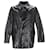Manteau à boutonnage doublé Dolce & Gabbana en cuir noir  ref.1292263