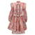 Zimmermann Pleated Mini Dress with Belt in Multicolor Linen Multiple colors  ref.1292273