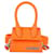 Bolsa com alça superior exclusiva Jacquemus Le Chiquito Mini em couro laranja  ref.1292282