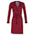 Diane Von Furstenberg Jeanne Dois vestido envoltório de seda estampado em seda vermelha Vermelho  ref.1292295