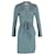 Diane Von Furstenberg Vestido cruzado de seda estampado Jeanne Two en seda azul  ref.1292297