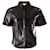 Nanushka Button-concealed Collared Shirt in Black Vegan Leather  ref.1292328