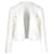 Céline Jaqueta Celine Open-Front Boucle Cropped em Lã Creme Branco Cru  ref.1292342