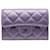 Tarjetero Chanel Iridescent Classic con solapa en piel de becerro color morado Púrpura Cuero  ref.1292356