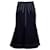 Sportmax Flared Midi Skirt in Navy Blue Wool  ref.1292406