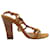 Sandalias con tiras estilo tanga Dior en cuero marrón Castaño  ref.1292407