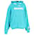 Balenciaga Sweat à capuche superposé doublé en coton turquoise  ref.1292425