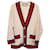 Übergroßer Cardigan aus ecrufarbener Baumwolle mit Gucci-Kristallknöpfen Weiß Roh  ref.1292452