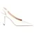 Jimmy Choo Ivy 85 Croc-Embossed Pumps In White Leather  ref.1292469
