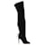 Stivali sopra il ginocchio Aquazzura Giselle in pelle scamosciata nera Nero Svezia  ref.1292471