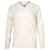 Burberry V-Neck Sweater in Cream Cashmere White Wool  ref.1292474